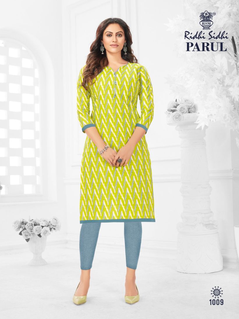 Ridhi Sidhi Parul 1 fancy Regular Wear Cotton Printed Long Kurti Collection